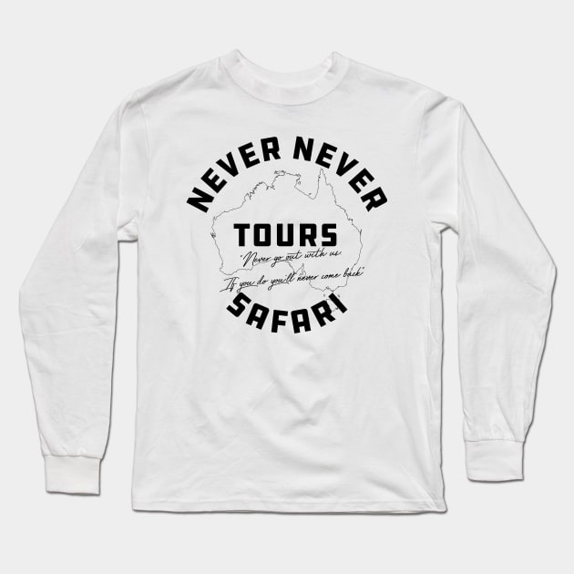 Never Never Safari Tours Long Sleeve T-Shirt by Meta Cortex